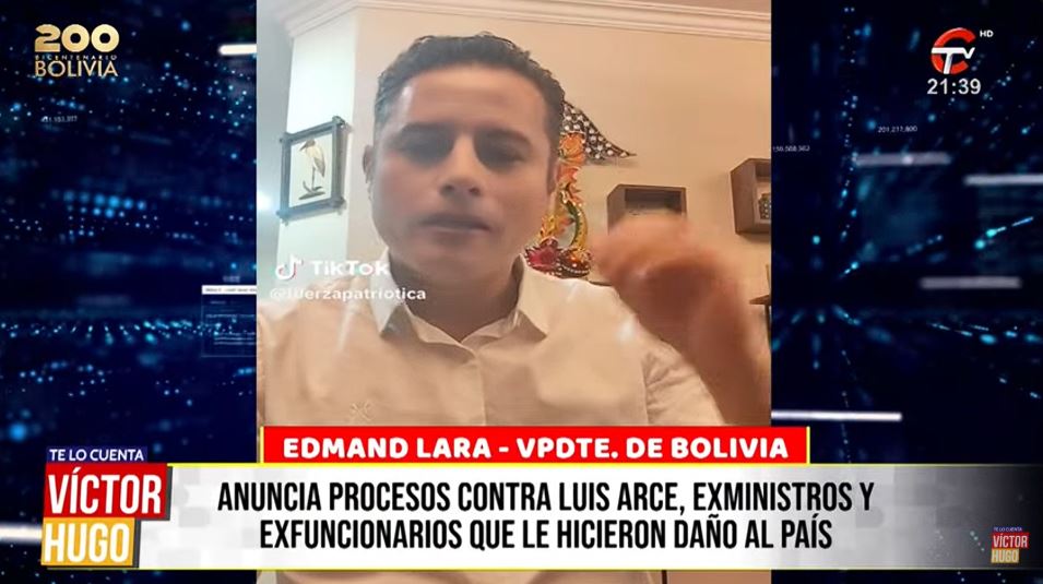 LARA ANUNCIA PROCESOS LEGALES EN CONTRA DEL EXPRESIDENTE LUIS ARCE, ASÍ COMO DE EXMINISTROS
